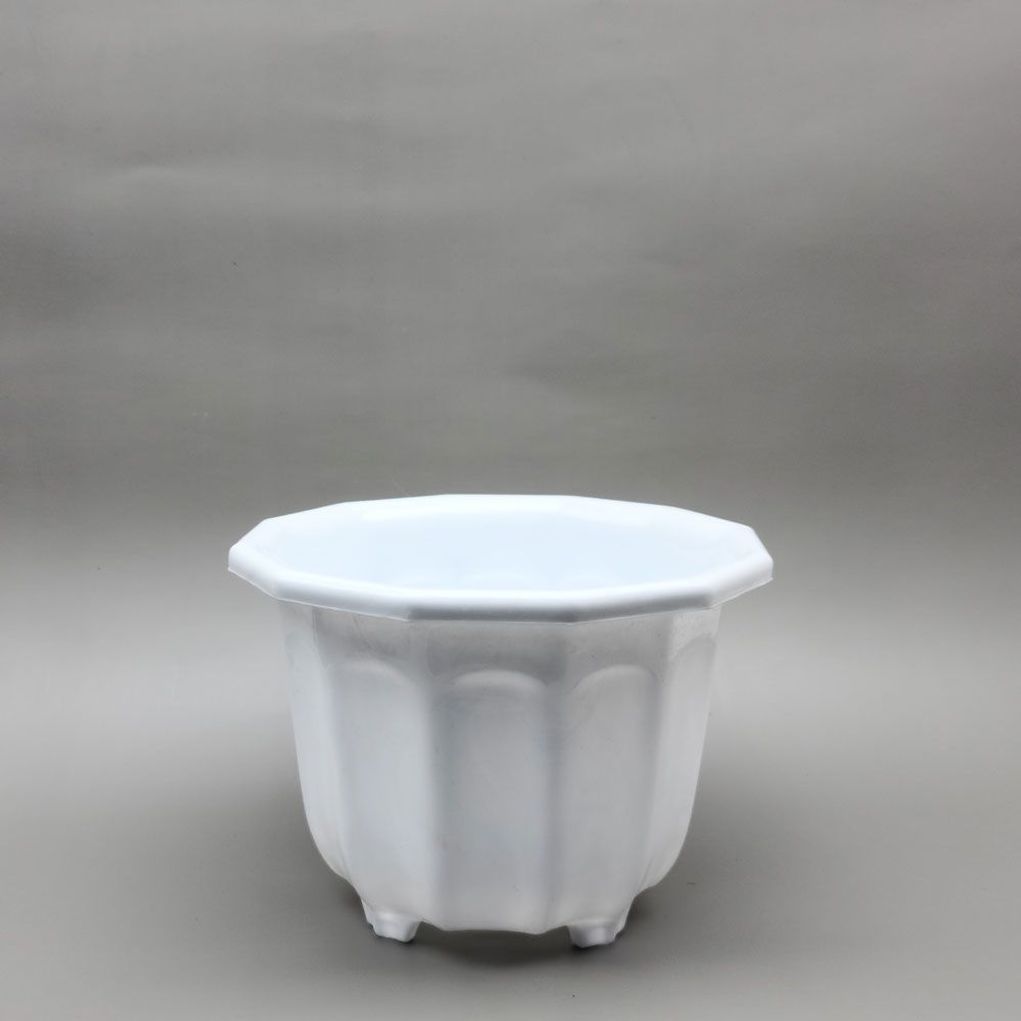 화이트 12각 플라스틱 화분 5호 1개