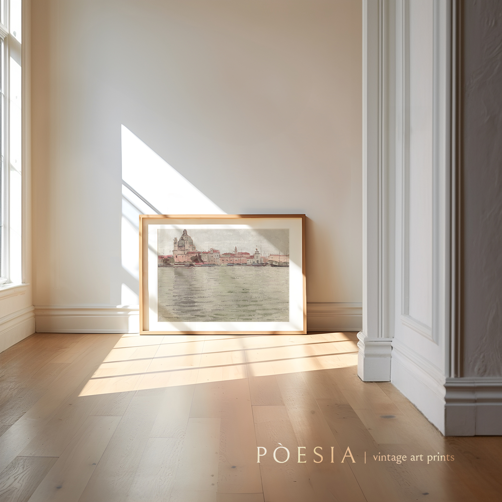 [카를 몰] Venice, Santa Maria della Salute and Campanile di San Marco 아트 프린트 - 상세 이미지 3