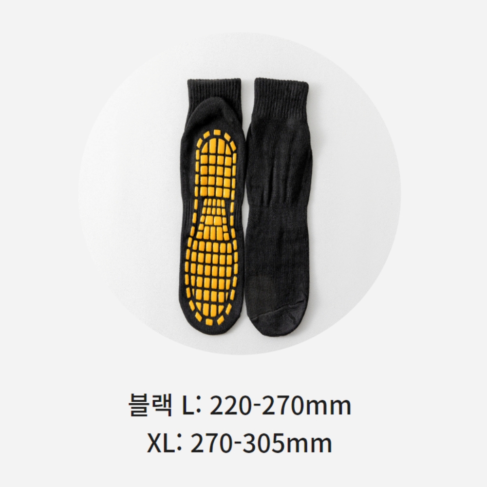 남자 필라테스양말 홈트롱삭스 중목 빅사이즈 3p - 상세 이미지 4