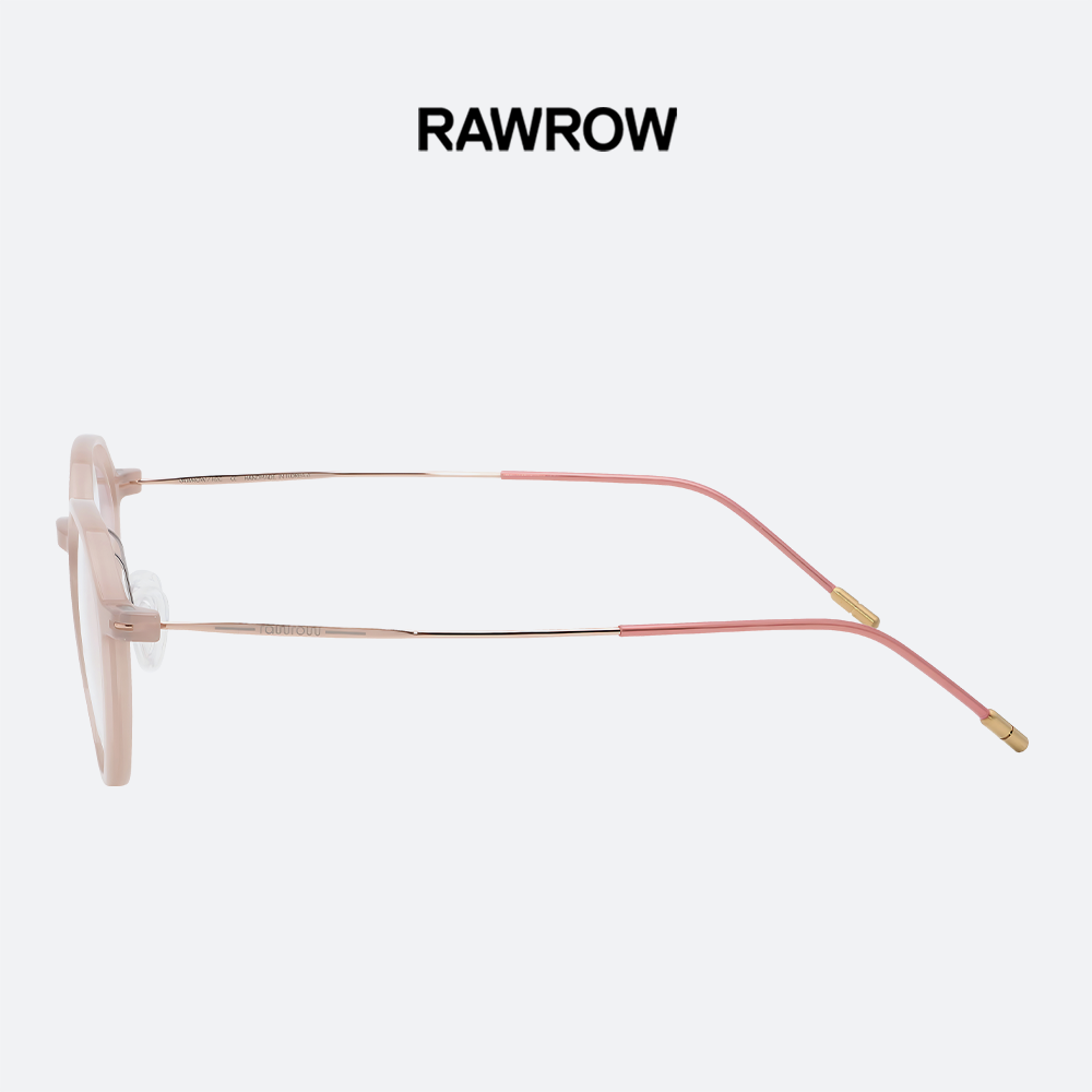 로우로우 R EYE 272 SAB 샌드 베이지 라운드 티타늄 콤비 가벼운 코받침 안경 이미지 8