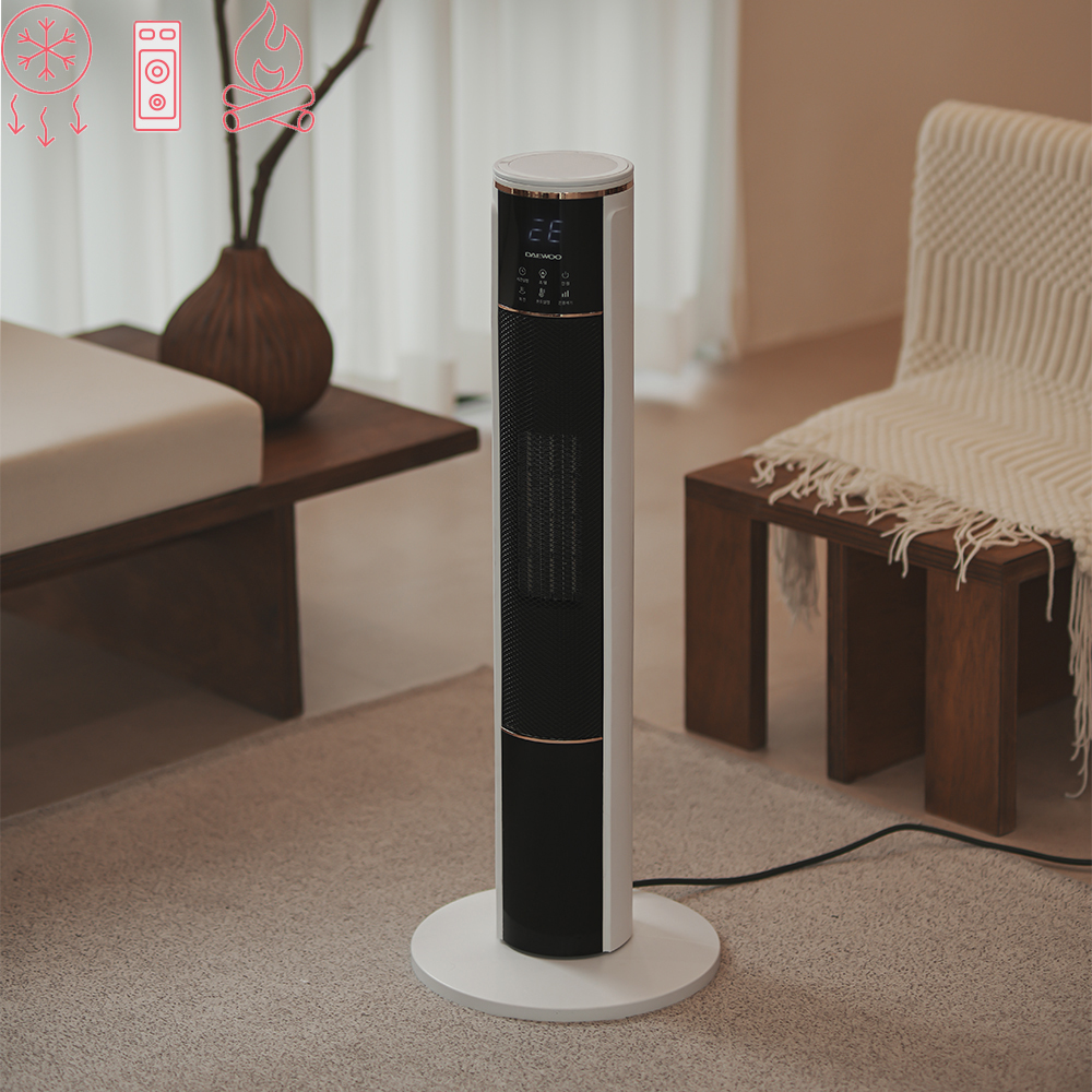 대우 PTC 불멍 온풍기 가정용 저소음 난방기 전기히터 - 상품 이미지