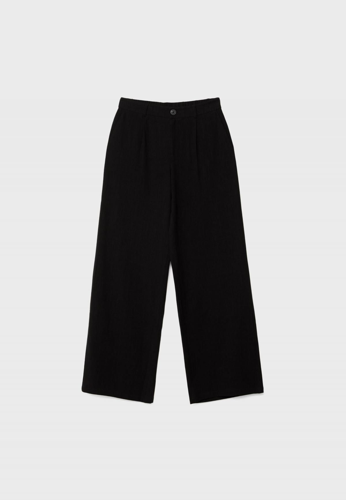 스트라디바리우스 하이웨이스트 린넨 블렌드 와이드 스트레이트 팬츠 8253/325 - 상세 이미지 2