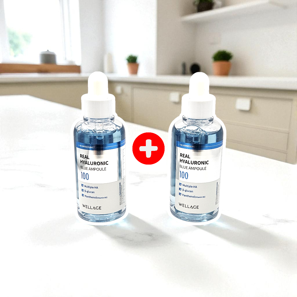 1+1 웰라쥬 리얼 히알루로닉 블루 100 앰플 75ml+75ml - 상품 이미지