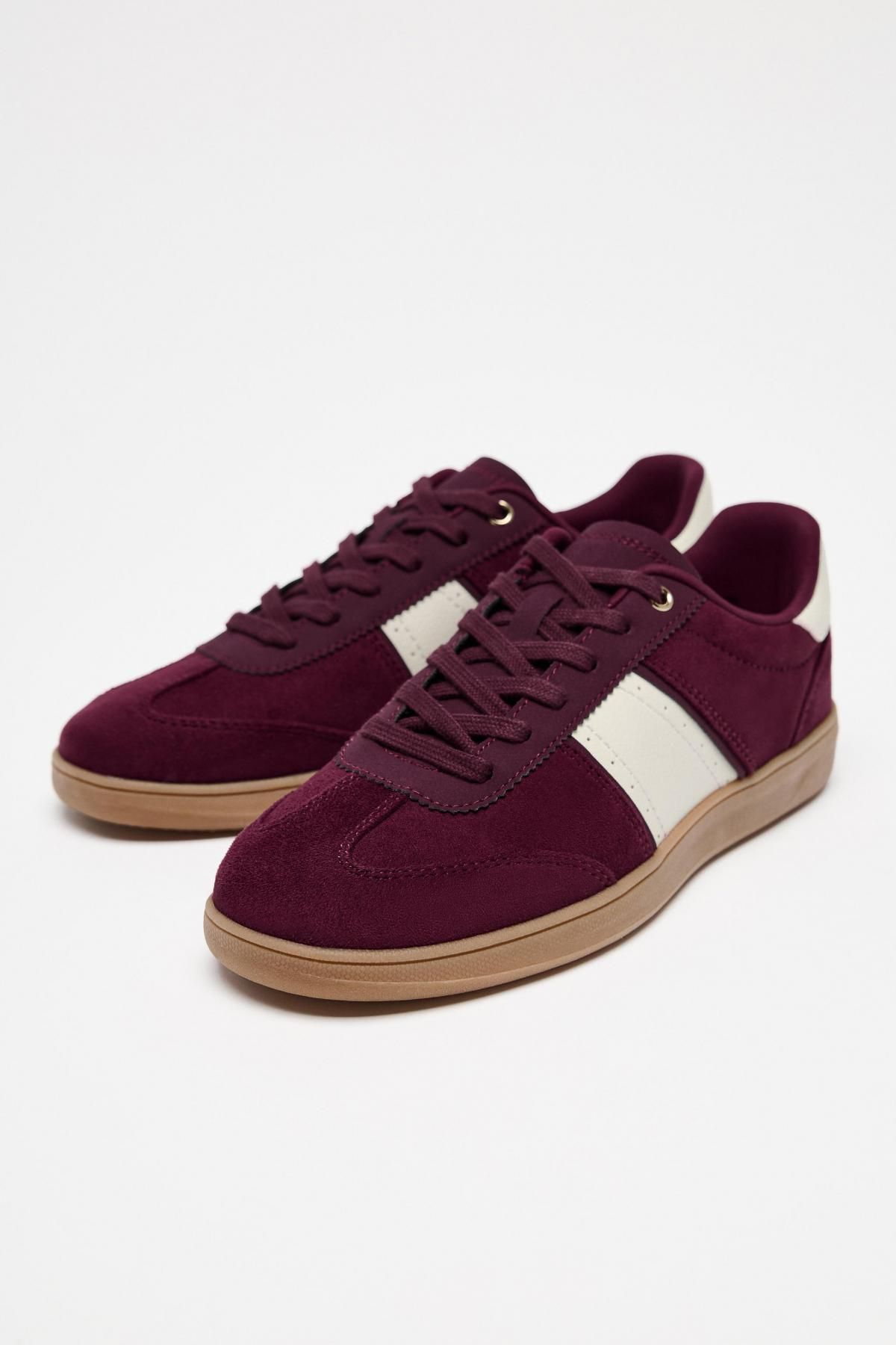 자라 레트로 컬러블록 테크니컬 스니커즈 5413/510 BURGUNDY RED - 상세 이미지 5