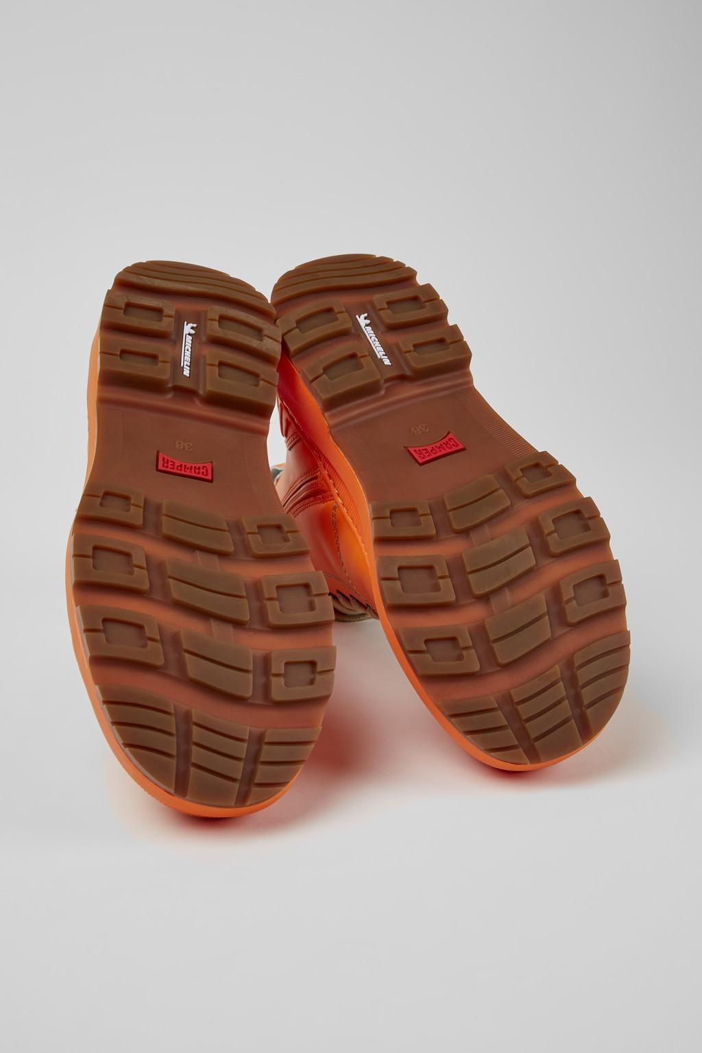 캠퍼 오렌지 레더 앵클부츠 Brutus Trek K400647-002 ORANGE - 상세 이미지 5