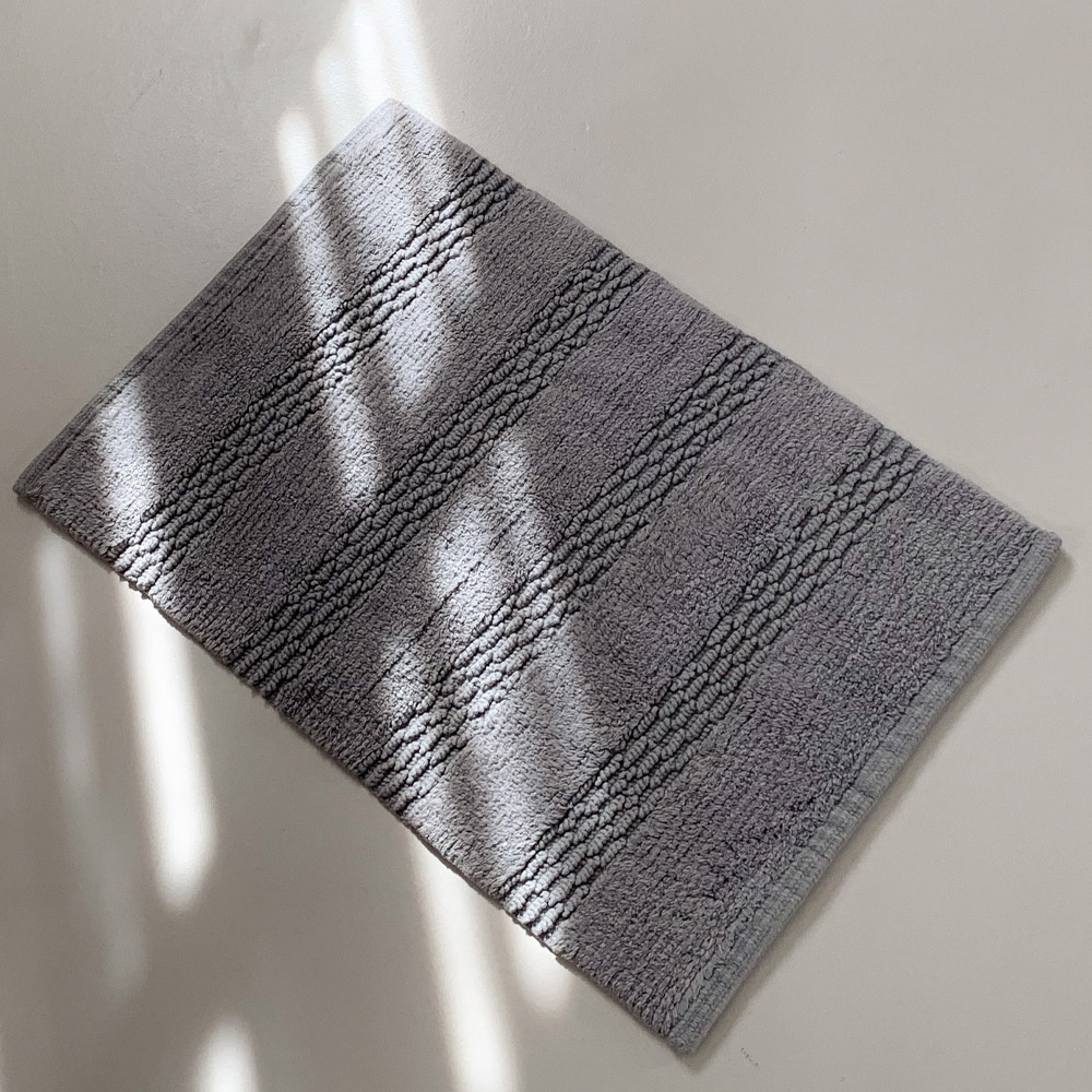 텍스쳐 발매트 코튼 주방 욕실 바스 매트 화이트, 60x40cm