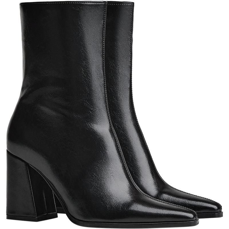 버쉬카 모던 블록힐 앵클부츠 1110/764 BLACK - 상세 이미지 2