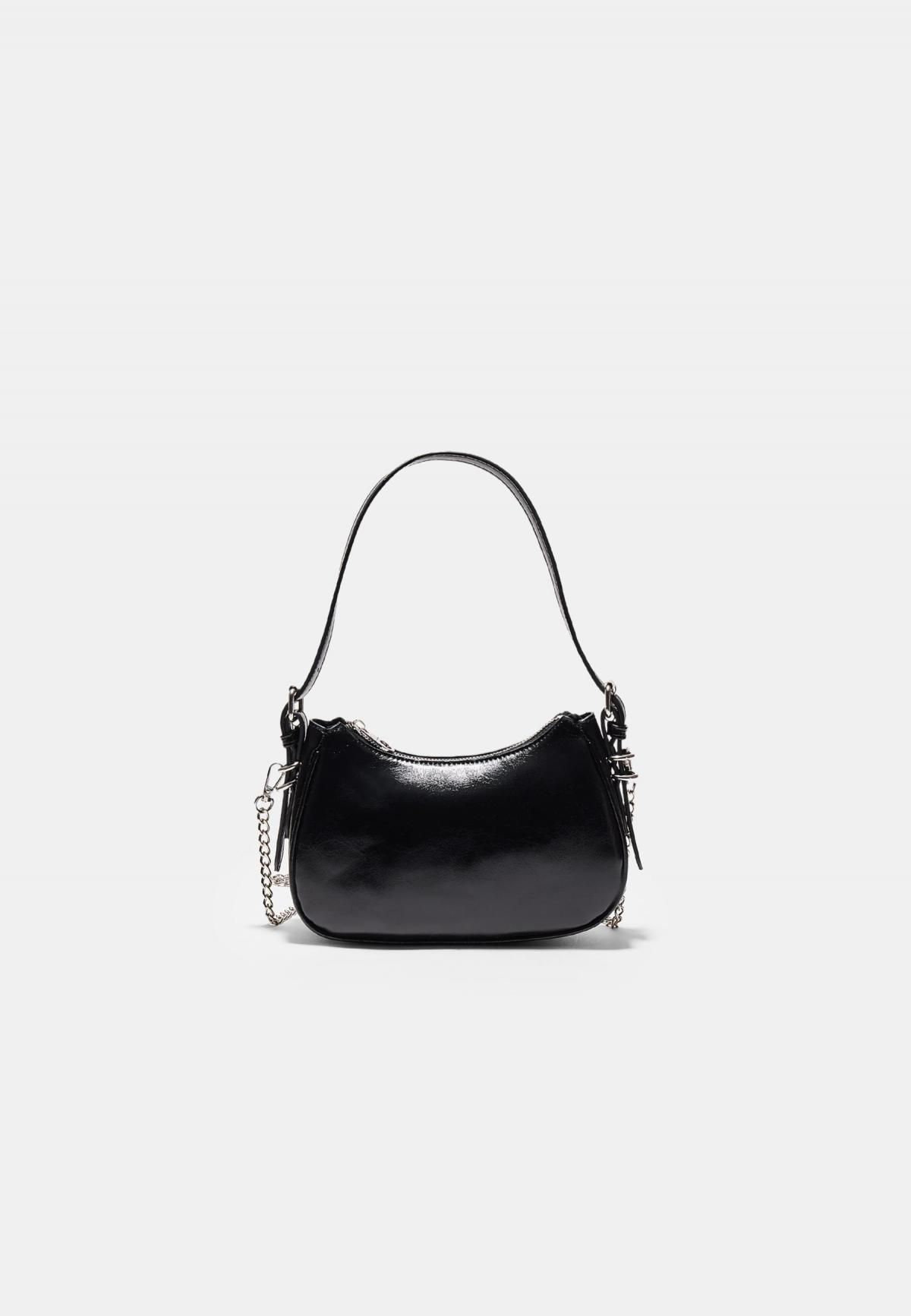 스트라디바리우스 체인 미니멀 블랙 문 숄더백 3693/912 BLACK - 메인 이미지