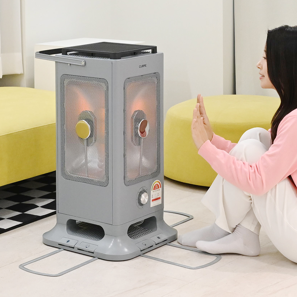 하이라이트 오방 난로 대형 전기 히터 난방 기구 온열기 거실 스탠드형 사무실 공장 업소용