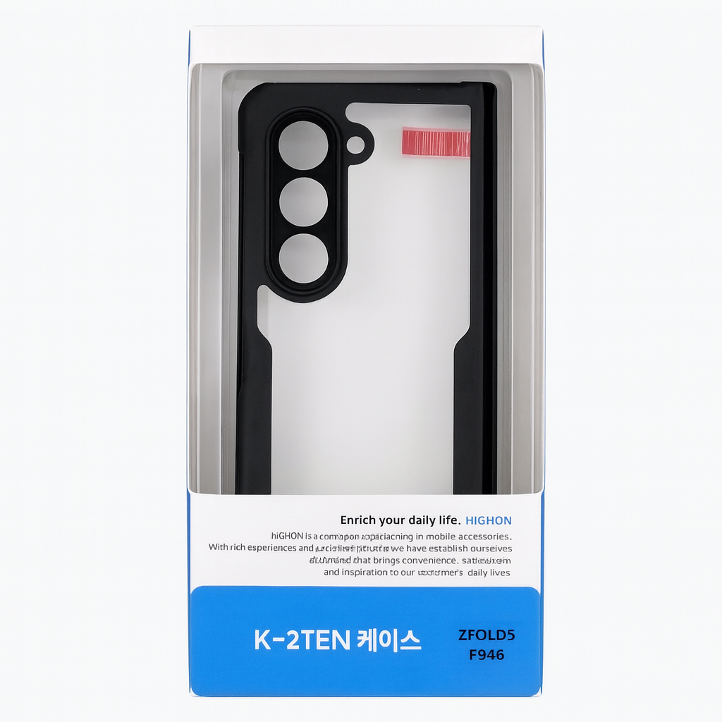 폰뿌 K-2TEN Z폴드 전면 강화유리 풀커버 힌지보호 범퍼 케이스 기본형, 갤럭시Z폴드5 F946 - 메인 이미지