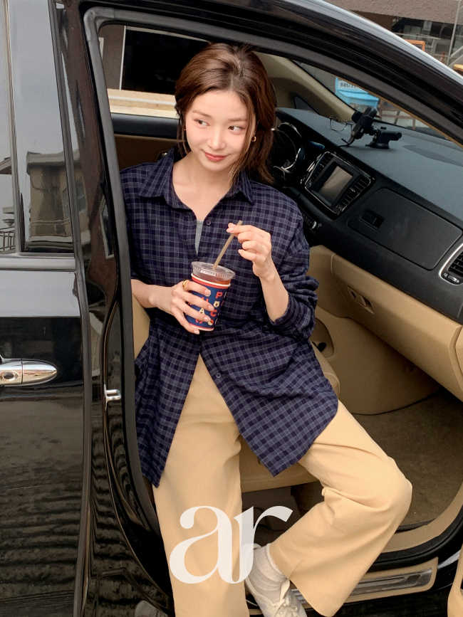 [자체제작] (MADE) 스트레이트 원핀턱 코튼 팬츠 ps5378 이미지 6