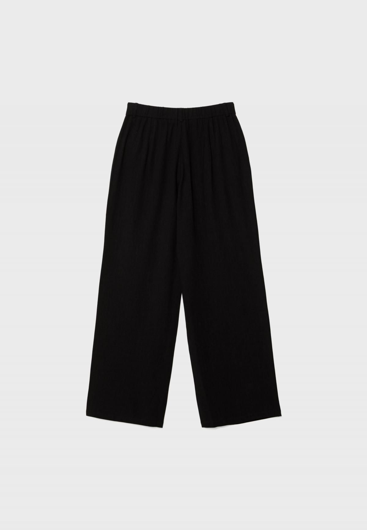 스트라디바리우스 하이웨이스트 린넨 블렌드 와이드 스트레이트 팬츠 8253/325 - 상세 이미지 3