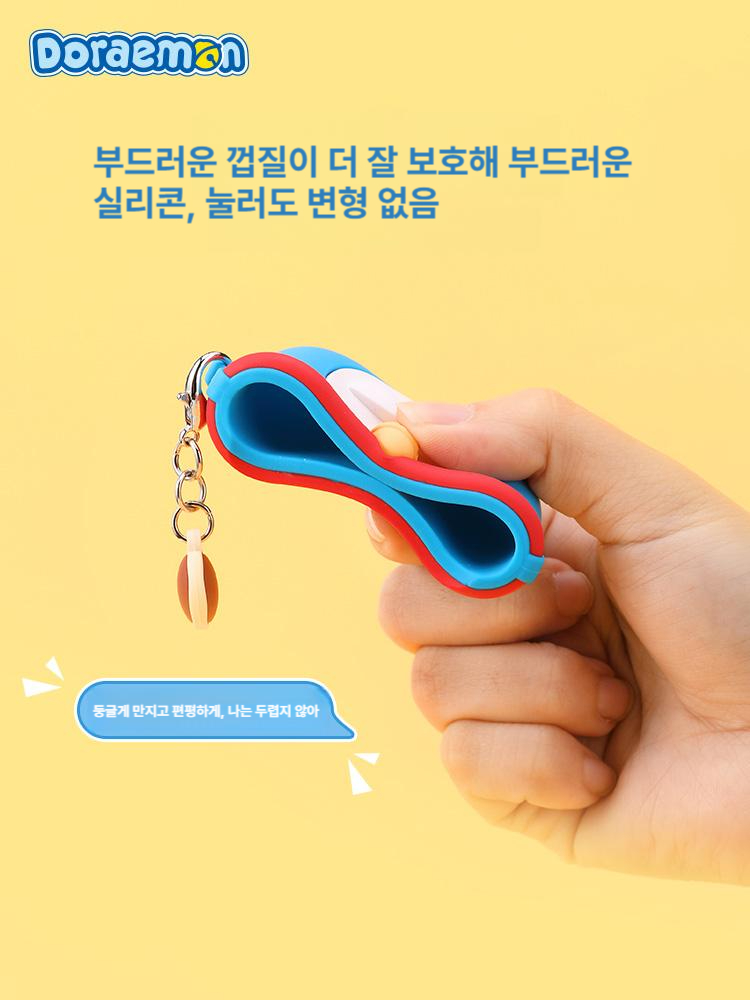 도라에몽 에어팟 4세대 케이스 애플 이어폰 무선 소프트 실리콘 보호 커버 - 상세 이미지 4