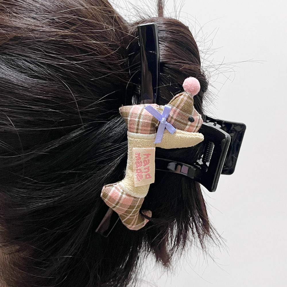 대왕핀 바나나핀 삔 일자 프랑스집게핀 올림머리 리본머리핀 - 상세 이미지 5