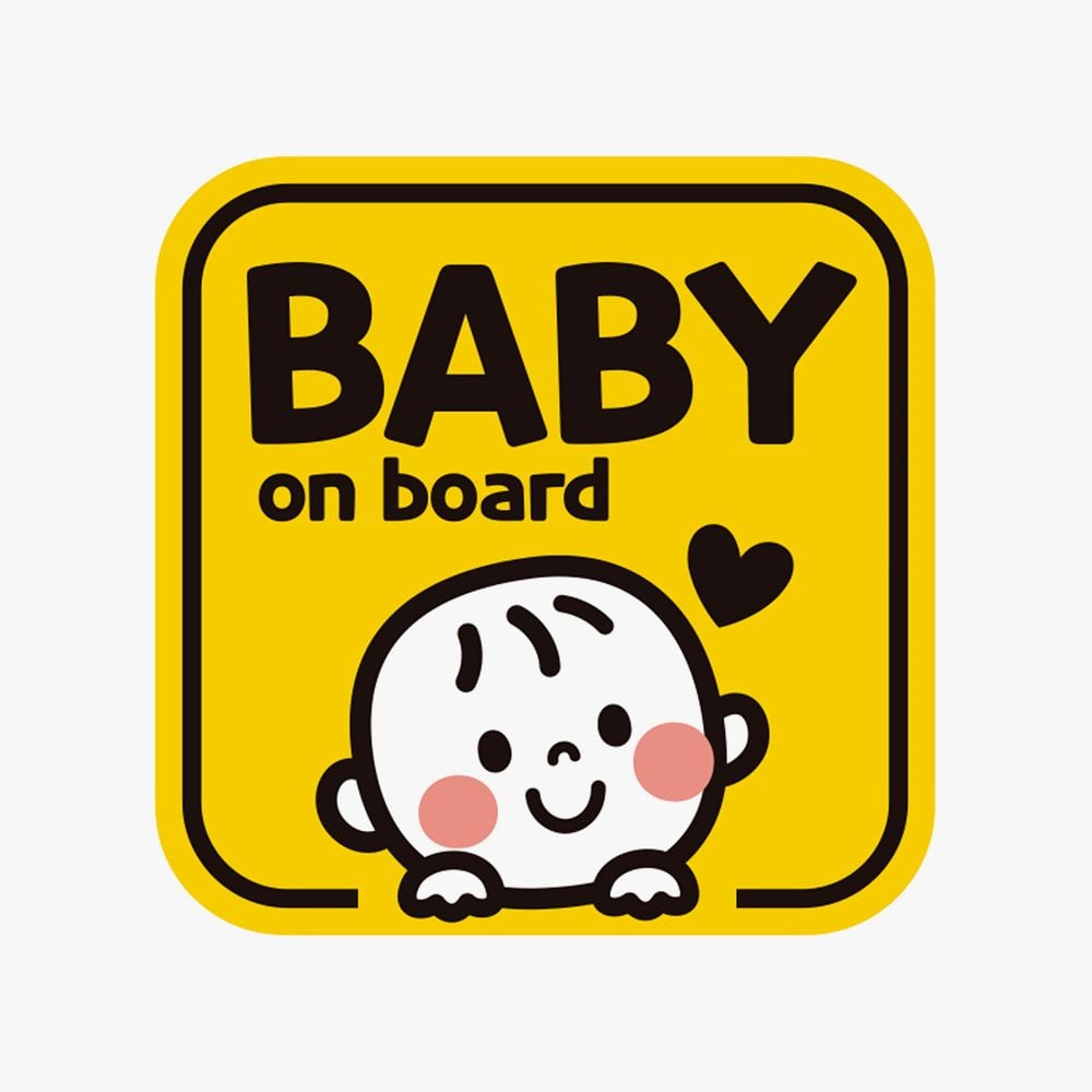 BABY on board1 고휘도반사 자석 자동차스티커 - 상품 이미지