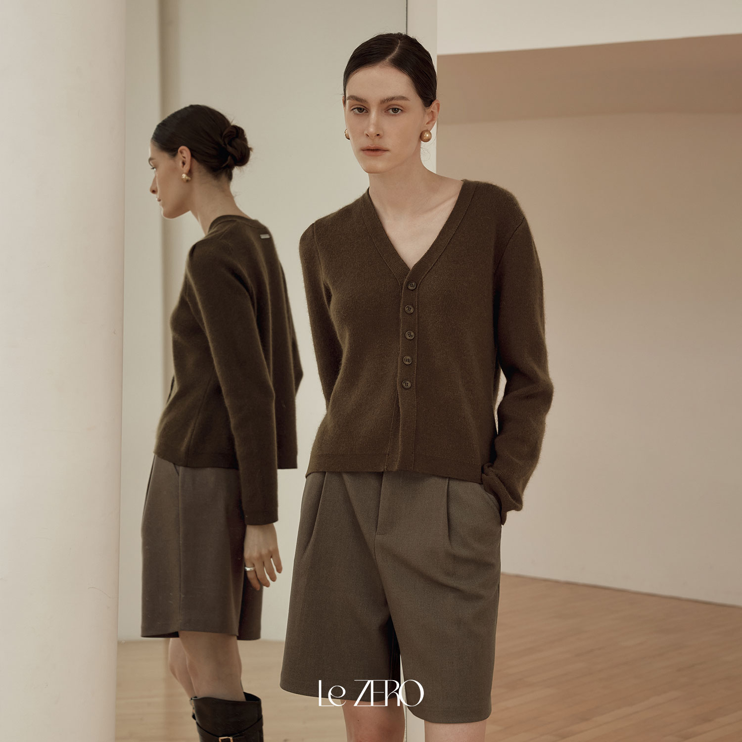 [제로스트릿] 르제로 벨트 버뮤다 팬츠 LeZERO BELT BERMUDA PANTS / BROWN - 상세 이미지 2