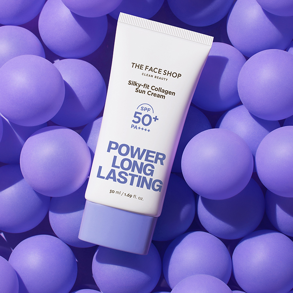 더페이스샵 파워 롱래스팅 실키핏 콜라겐 선크림 50mL(SPF 50+,PA++++) - 상세 이미지 2