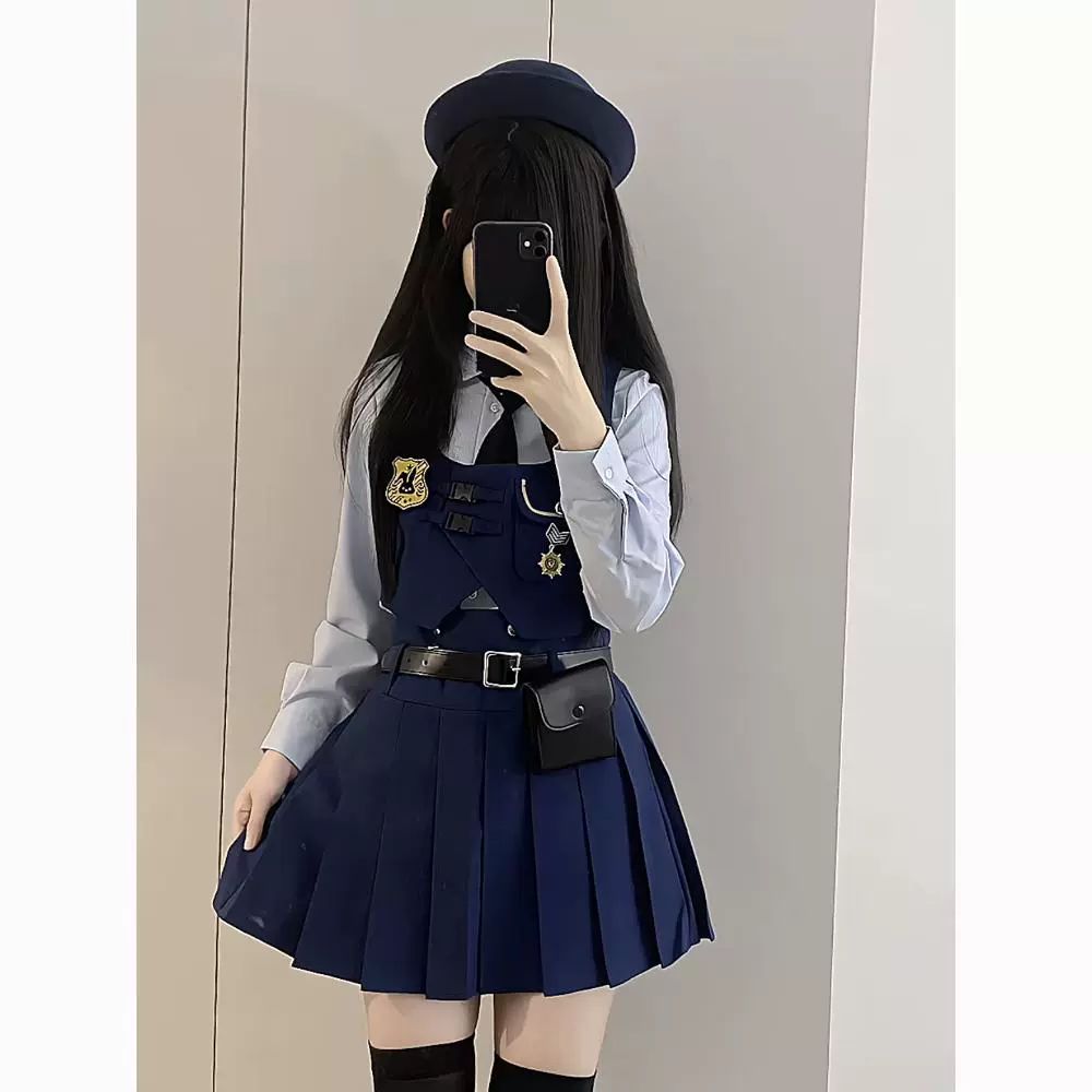 주디 주토피아 코스프레 졸업사진 의상 졸사 할로윈 여성 의류 원피스 긴팔 벨트 가방 미포함 S - 상세 이미지 2