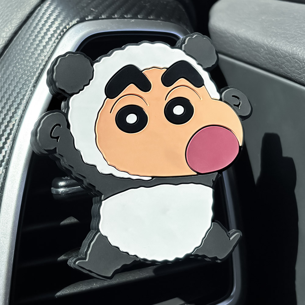 벨르아망 판다짱구 흰둥이 차량용 방향제 실리콘 피규어 자동차 차량 송풍구 짱구 블랙체리 - 상세 이미지 4