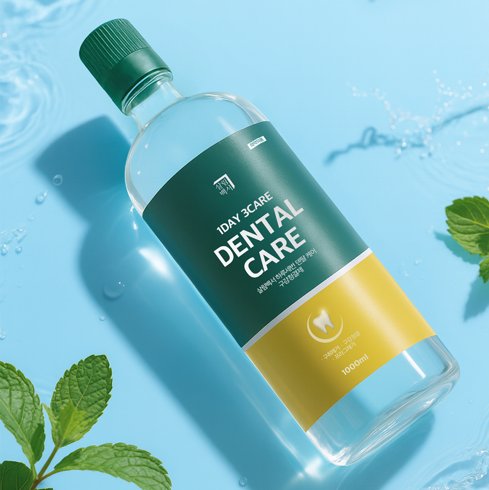 살림백서 덴탈케어 가글 구강청결제 1000ml 구취 제거제 임냄새 제거 치석제거 - 상세 이미지 4
