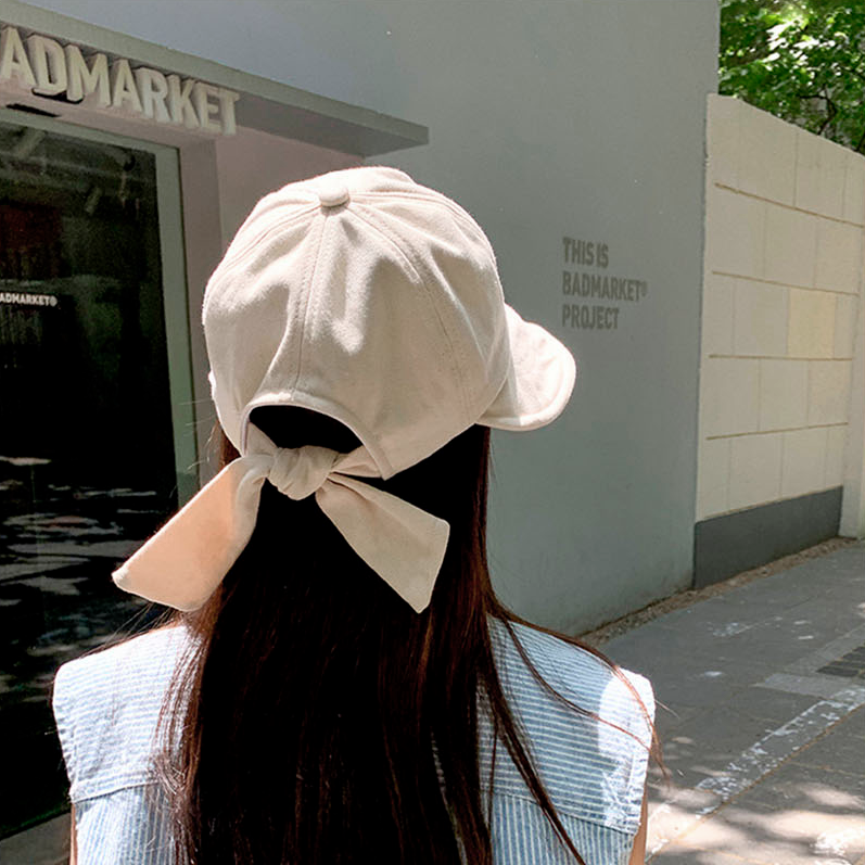 리본 벙거지 버킷햇 선바이저 보넷 썬캡 와이드 여름 모자 골프 여성 여자 햇빛가리개 - 상세 이미지 2
