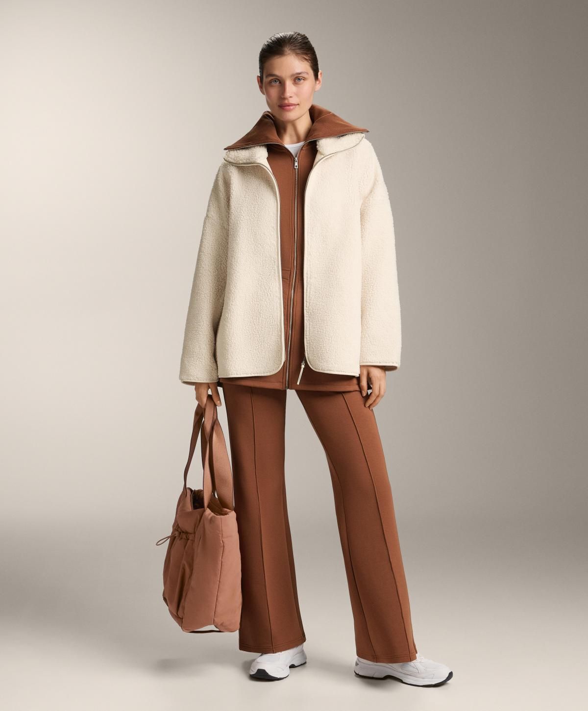 오이쇼 코튼 밴딩 플레어 부츠컷 팬츠 1143/308 TAN - 상세 이미지 5