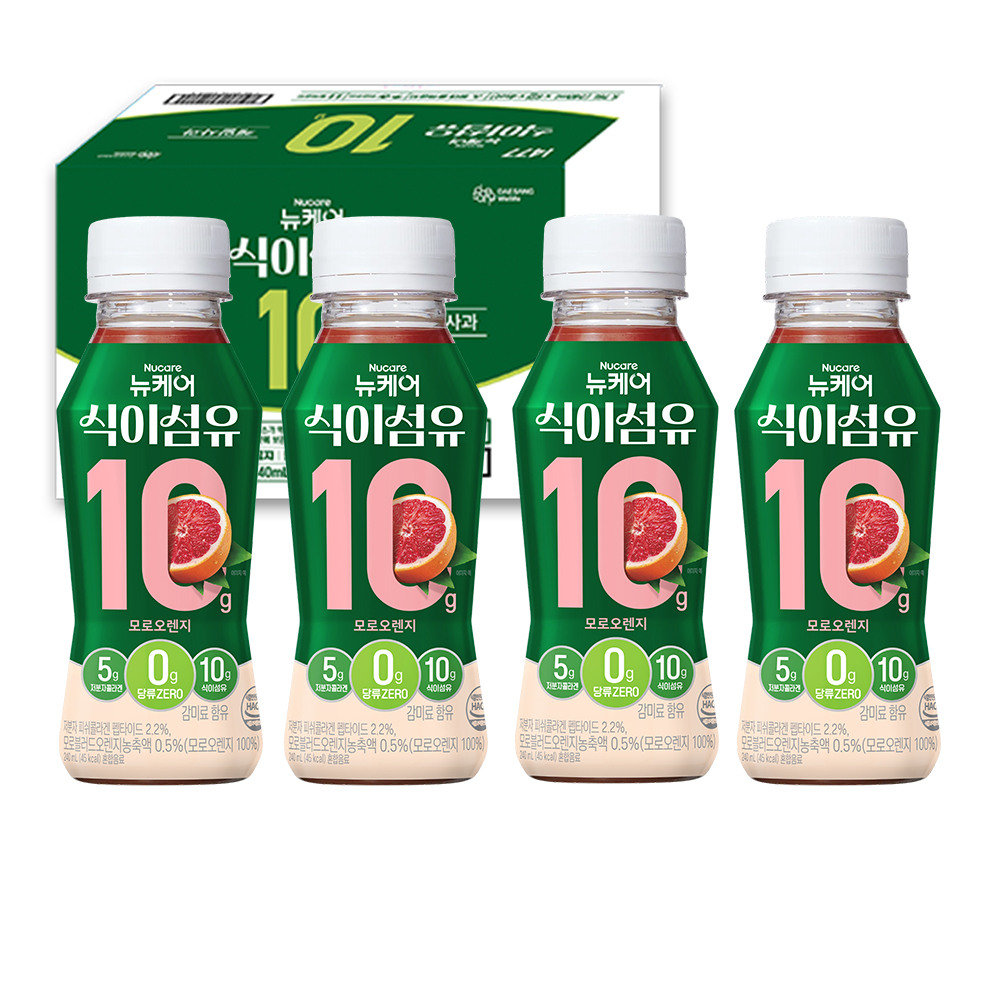 뉴케어 식이섬유 10g 모로오렌지맛 240ml, 24개 - 상품 이미지