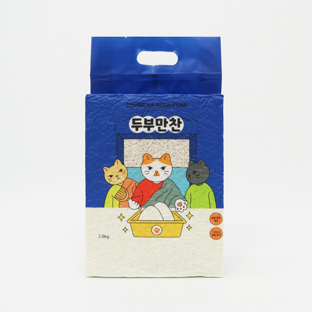 [프리미엄] 두부만찬 고양이 두부모래 친환경 모래 가는입자, 7L, 6개