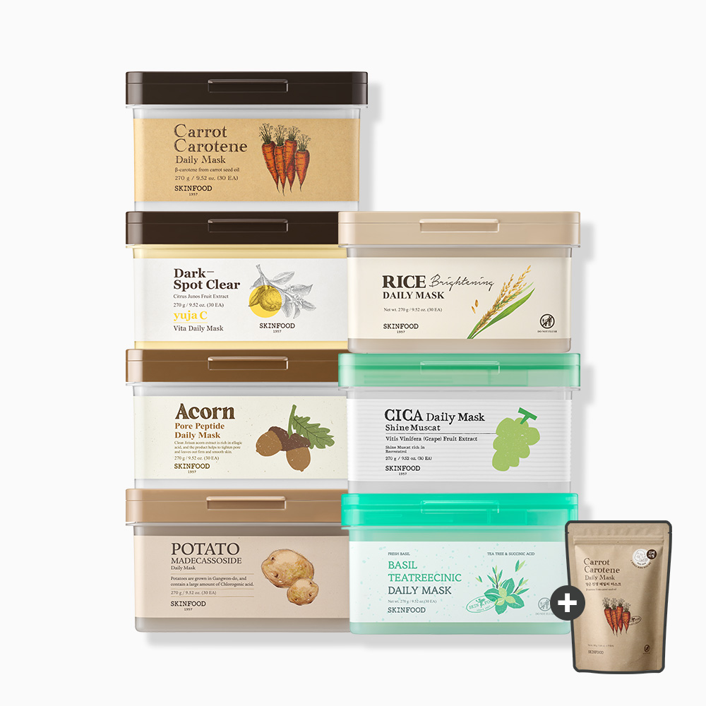 [스킨푸드][데일리 마스크 리필 15매 증정] 데일리 마스크 7종 2개 SET 제품 이미지