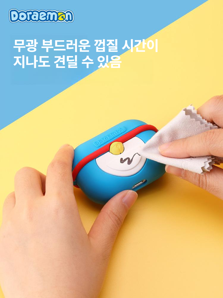 도라에몽 에어팟 4세대 케이스 애플 이어폰 무선 소프트 실리콘 보호 커버 - 상세 이미지 3
