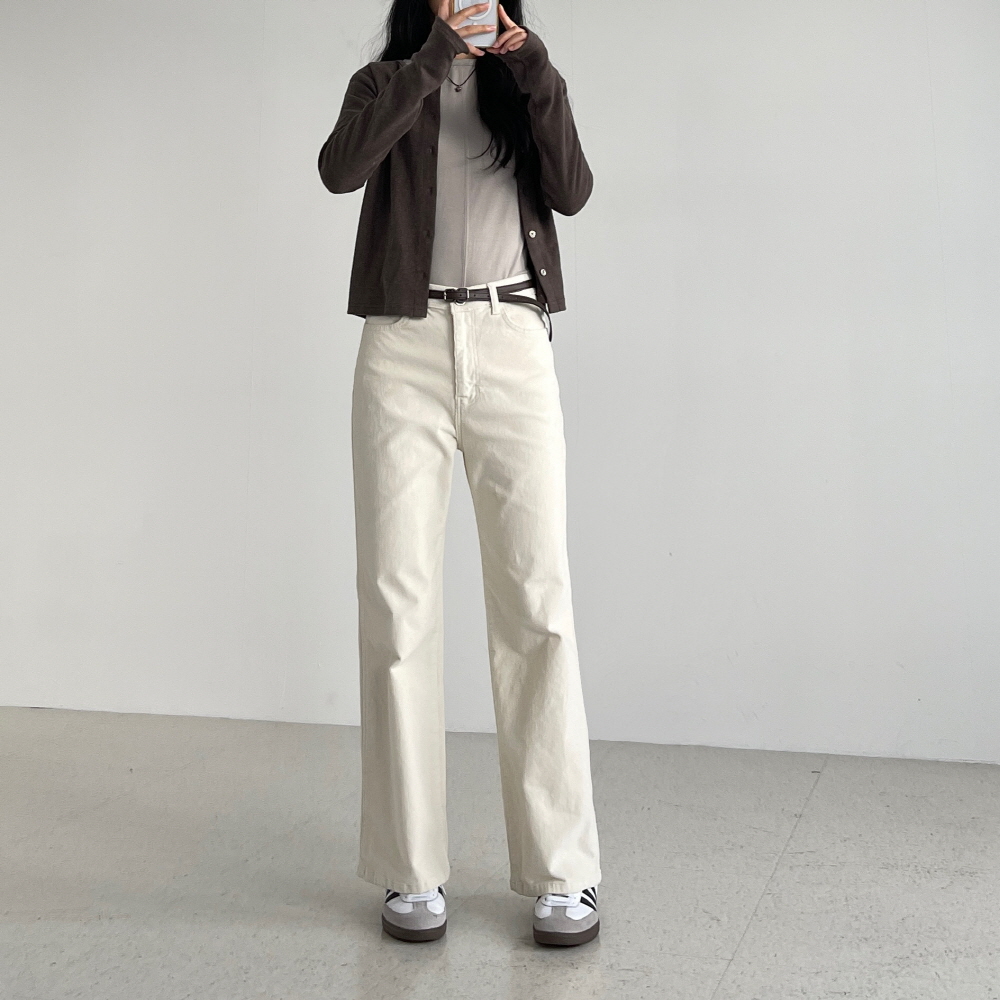 코듀로이팬츠 여성 부츠컷 골덴바지 여성 가을 겨울 스판 키작녀바지 온핏골덴팬츠 - 상세 이미지 5