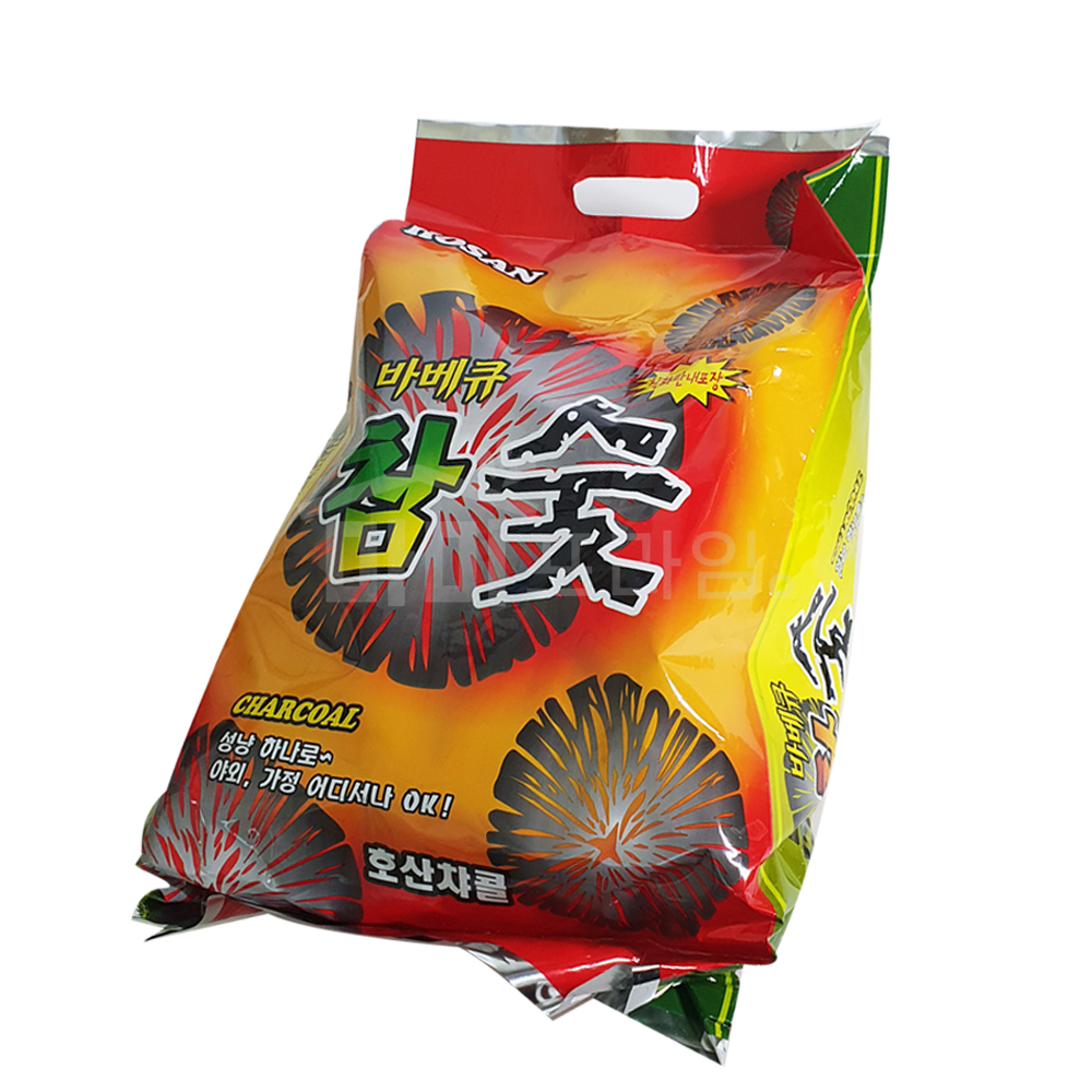 무공해 참숯 구이용 바비큐 고체연료 고기숯 브리켓 차콜 참숫 업소용 2kg, 1개 - 메인 이미지