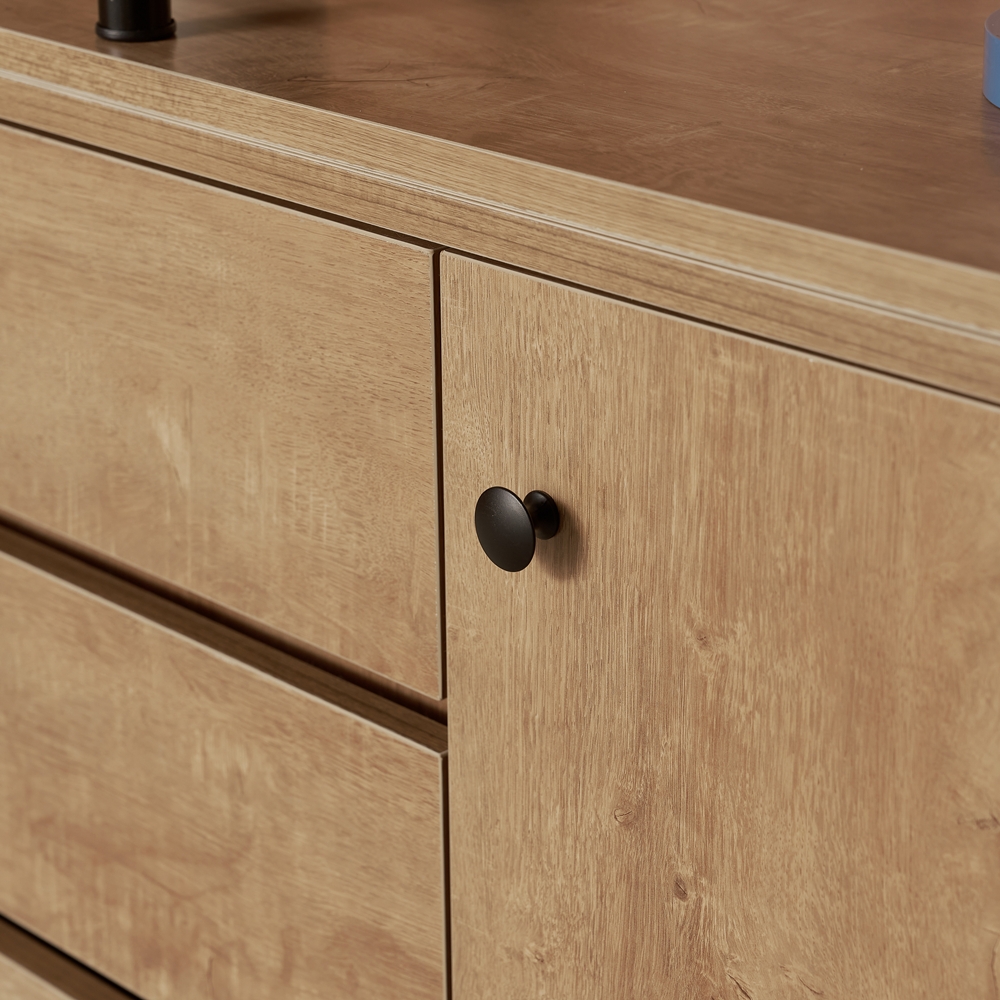 세렌 홈카페수납장 낮은 그릇장 주방보조수납장 하부장 서랍장 1200x400x800mm, 2단, 화이트 - 상세 이미지 4