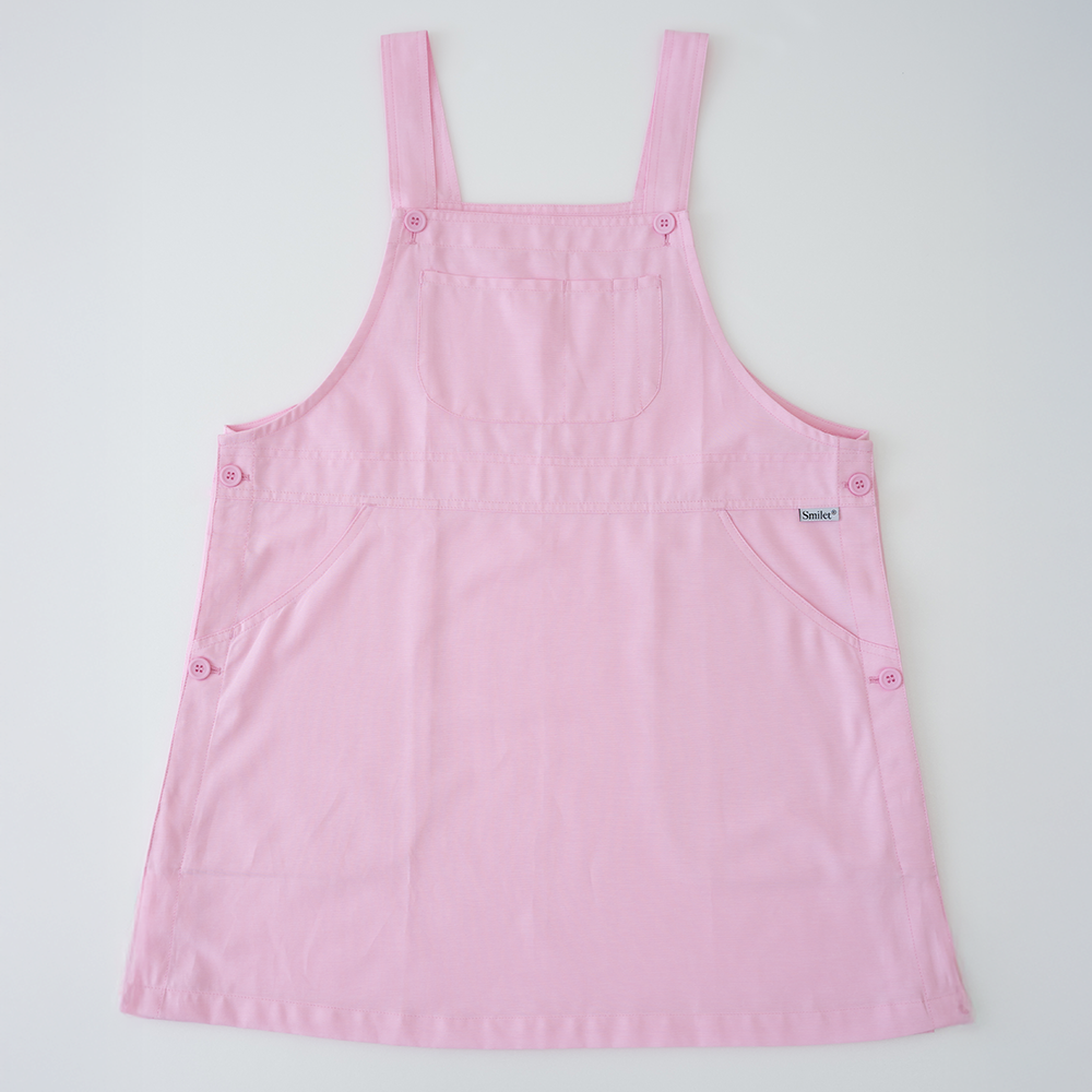 [미소쌤] 포켓데이 앞치마 원피스 멜빵 단추형 어린이집 보육교사 유치원