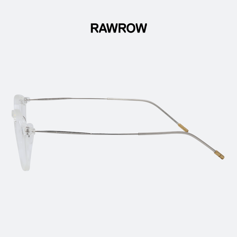 로우로우 R EYE 273 CL THIN 투명 실버 사각 티타늄 콤비 가벼운 코받침 안경 이미지 8