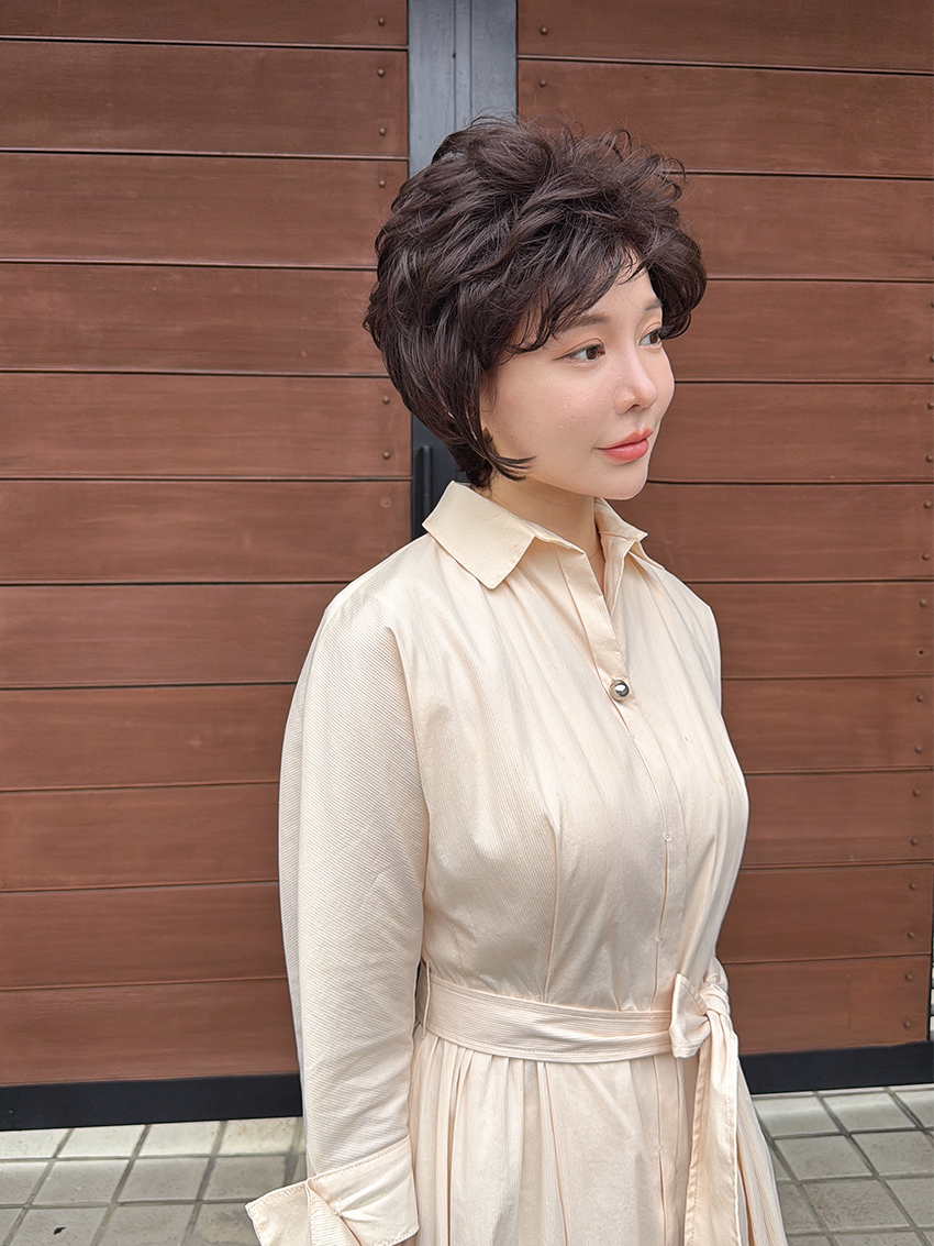 여자가발 엘레강트 볼륨 보브 (전체가발 ,통가발) - 상품 이미지