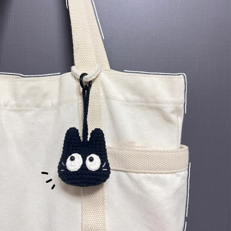 고양이 코바늘 키트 뜨개질 패키지 손뜨개 DIY 초보자용 인형 제작 선물용 키링 가방 걸이 - 메인 이미지