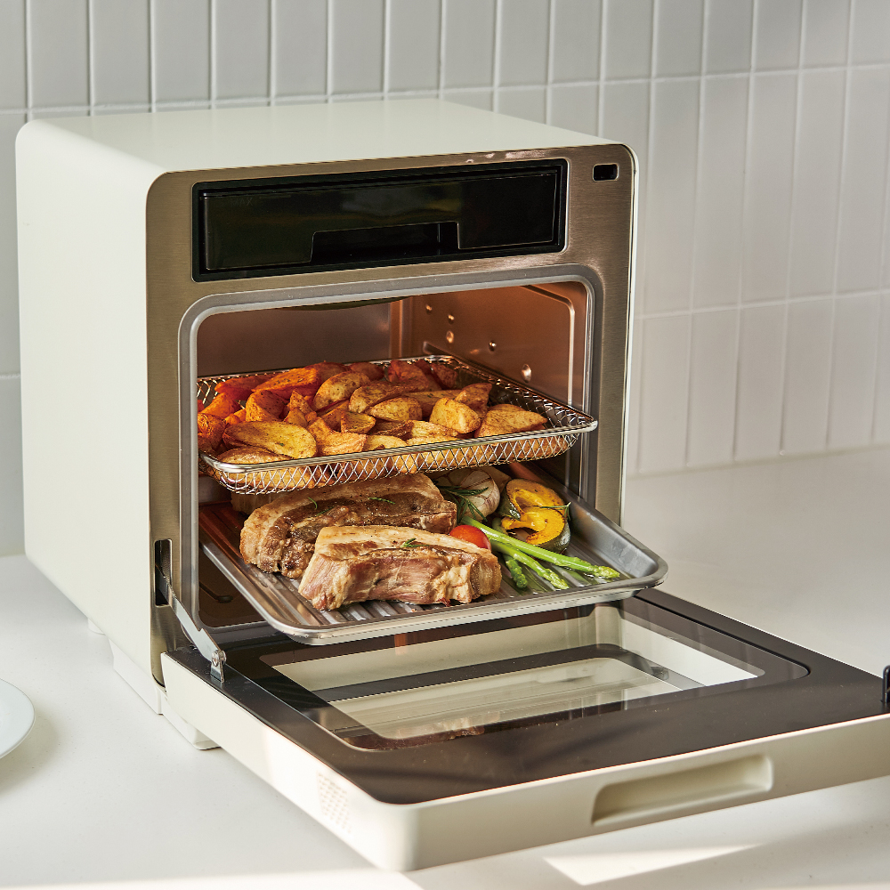 디온리 26년형 올스텐 스팀 에어프라이어 무연마제 고온자동세척 15L 대용량 오븐