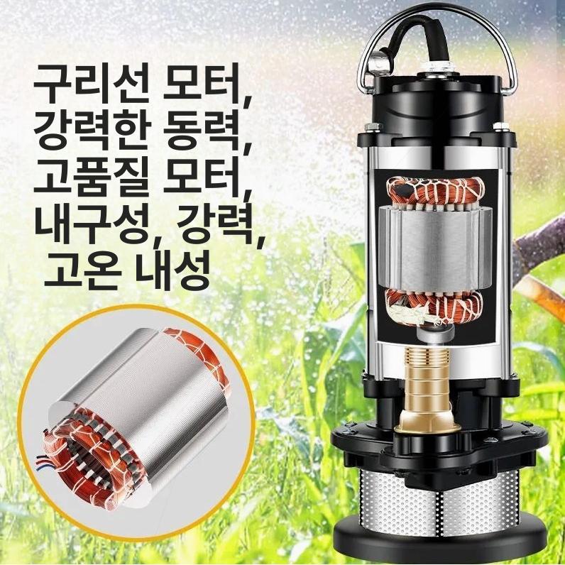 수중펌프 펌프 마력 수중배수 윌로 단상수동 배수용 비자동 가정용 볼텍스형 농업용 배수펌프 760W 1인치 청수 펌프 10m 코드 - 상세 이미지 3