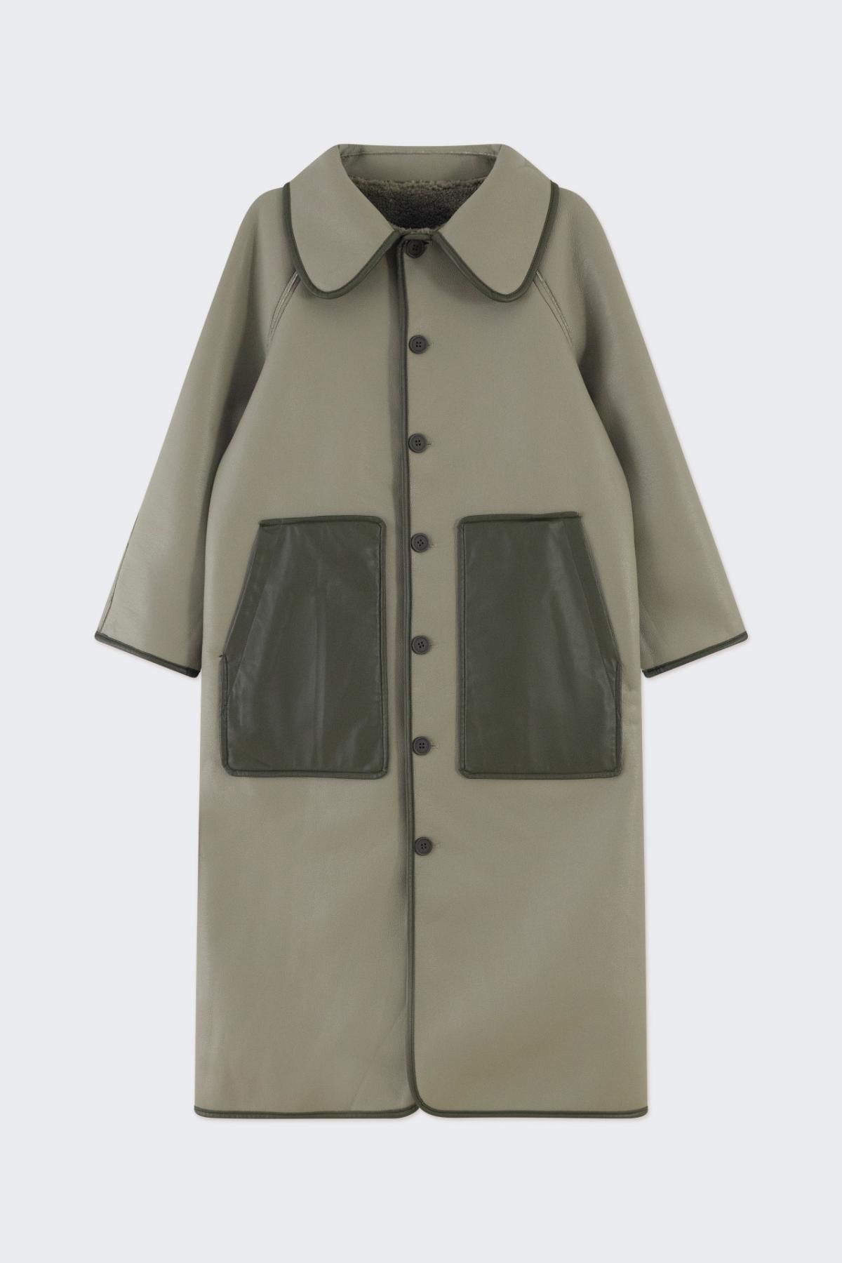 타이니코튼 리버시블 에코퍼 무스탕 롱 코트 AW24-777K12 ONE COLOR - 상세 이미지 3