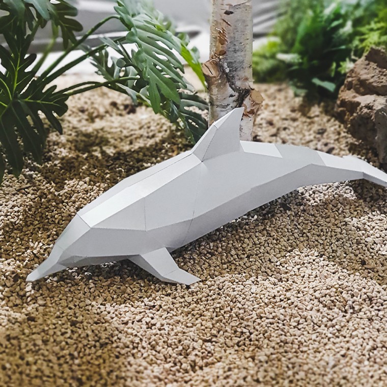3D 돌고래 종이공예 장식 입체 페이퍼 크래프트 성인취미 - 상품 이미지