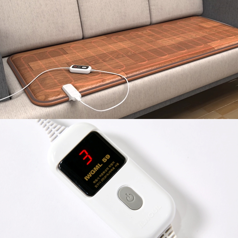 일월 카본 원목마루 매트 1세트 원적외선 미끄럼방지 자동전원차단 카페트매트