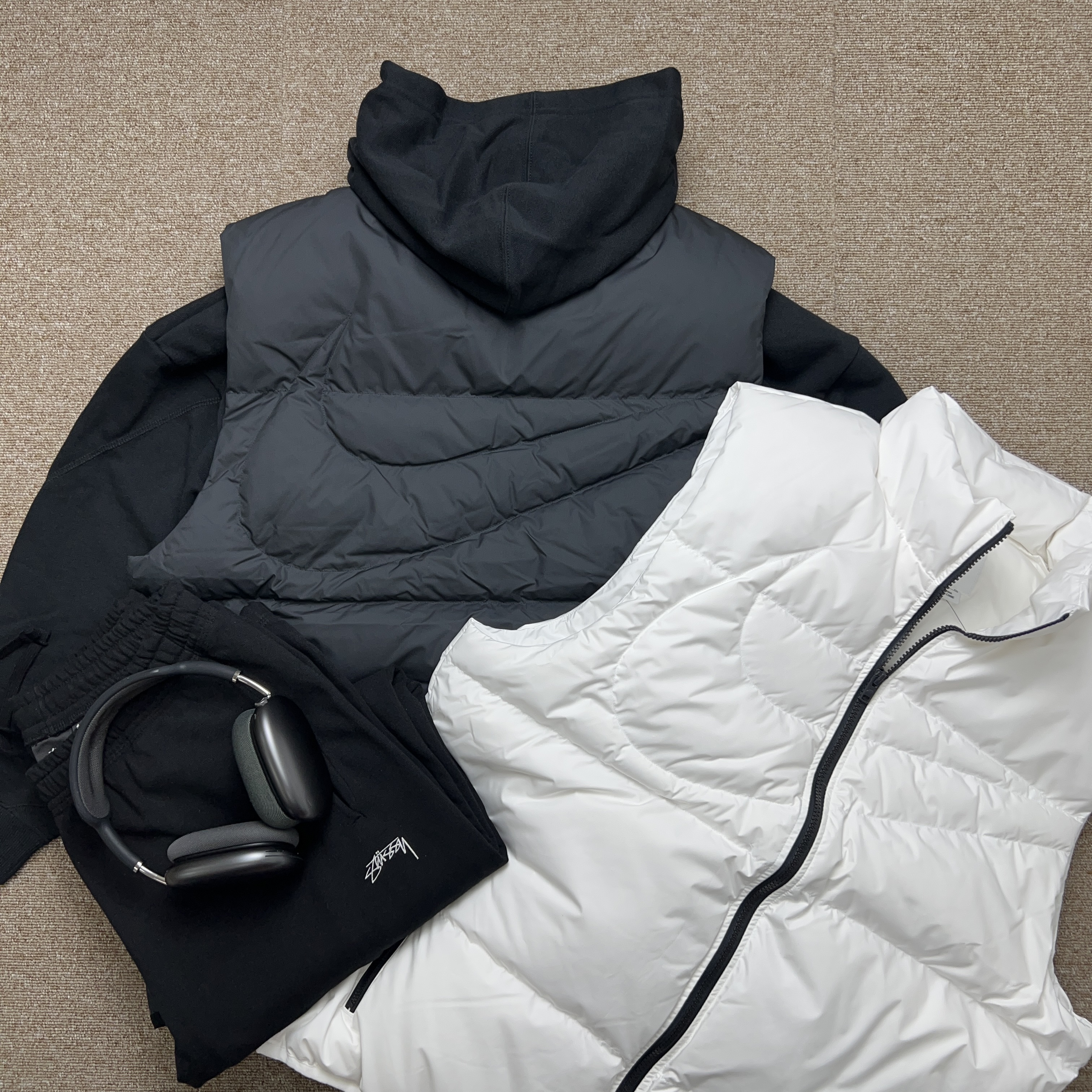 나이키 패딩조끼 스우시 덕다운 플렉스 써마핏 거위털 베스트 루즈핏 제품 이미지