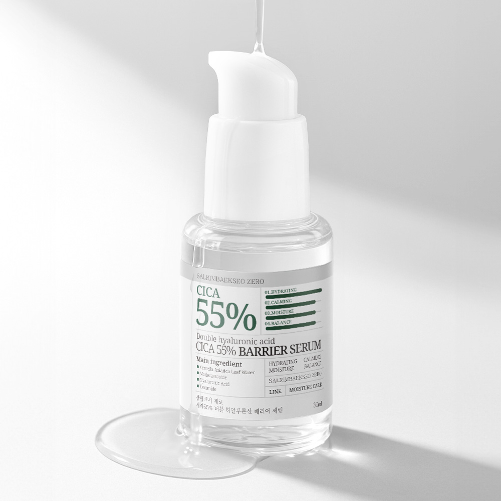 살림백서 제로 시카 55% 더블 히알루론산 세럼 30ml 모공 수분 보습 피부 진정