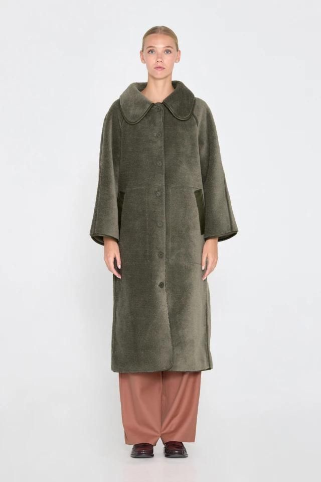 타이니코튼 리버시블 에코퍼 무스탕 롱 코트 AW24-777K12 ONE COLOR - 상세 이미지 5
