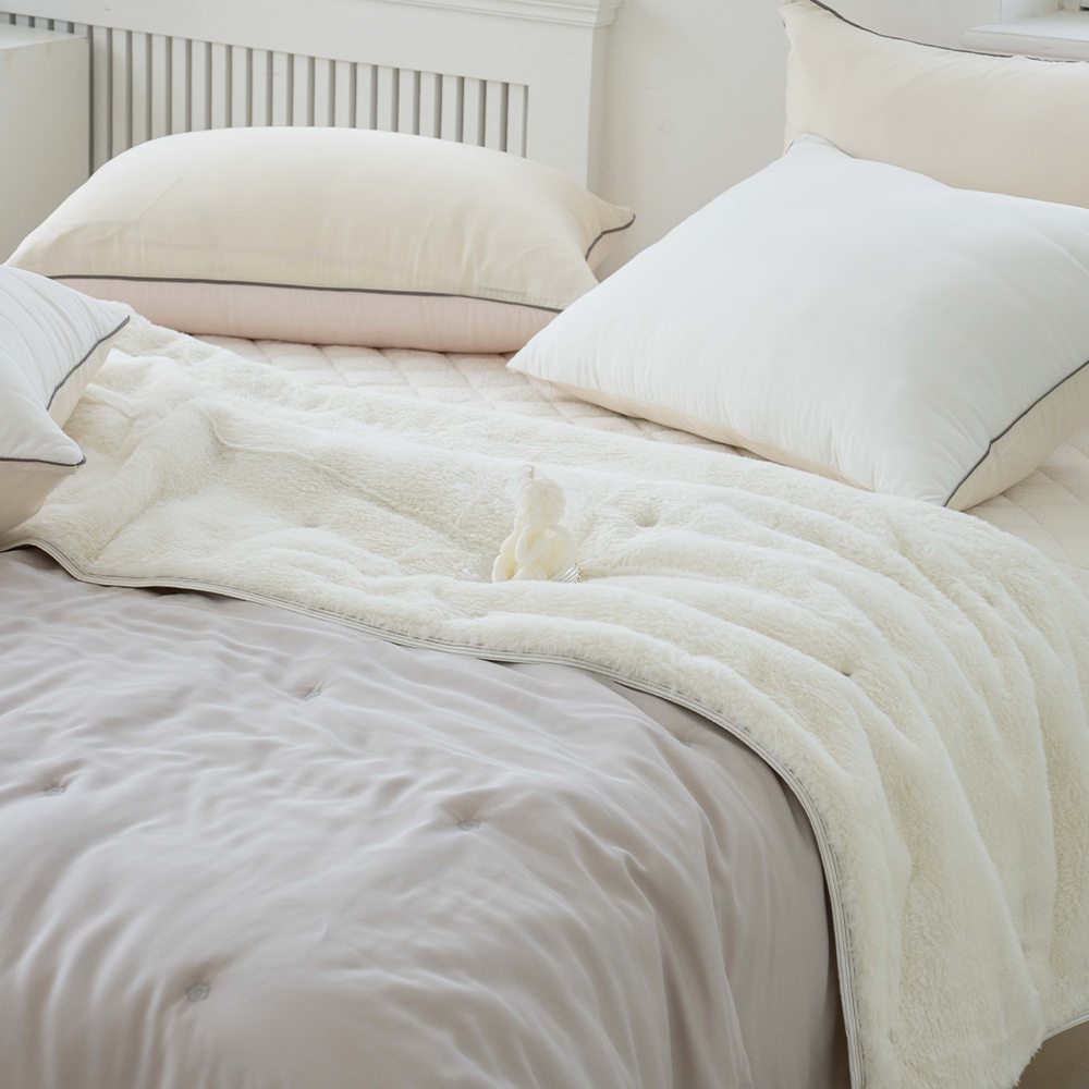 쿠에뜨 극세사이불 토끼털 모달 양면 슈퍼싱글 고급 어린이 시리얼 겨울이불