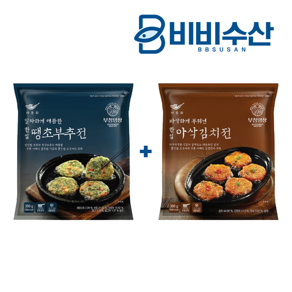 사옹원 부침명장 한입 아삭 김치전 300g+300g