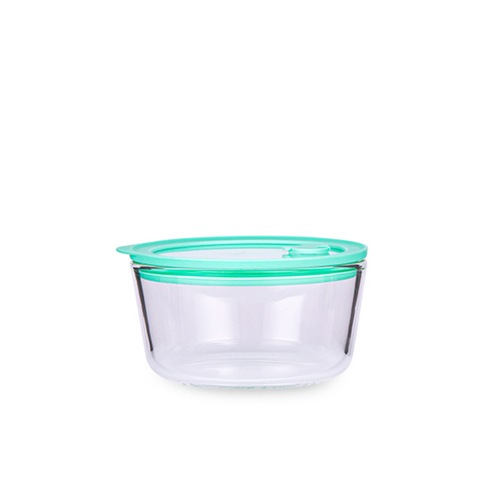 브리드 원형 강화 내열유리 밀폐용기 1650ml 전자레인지 오븐 식기세척기 사용가능 - 상세 이미지 4