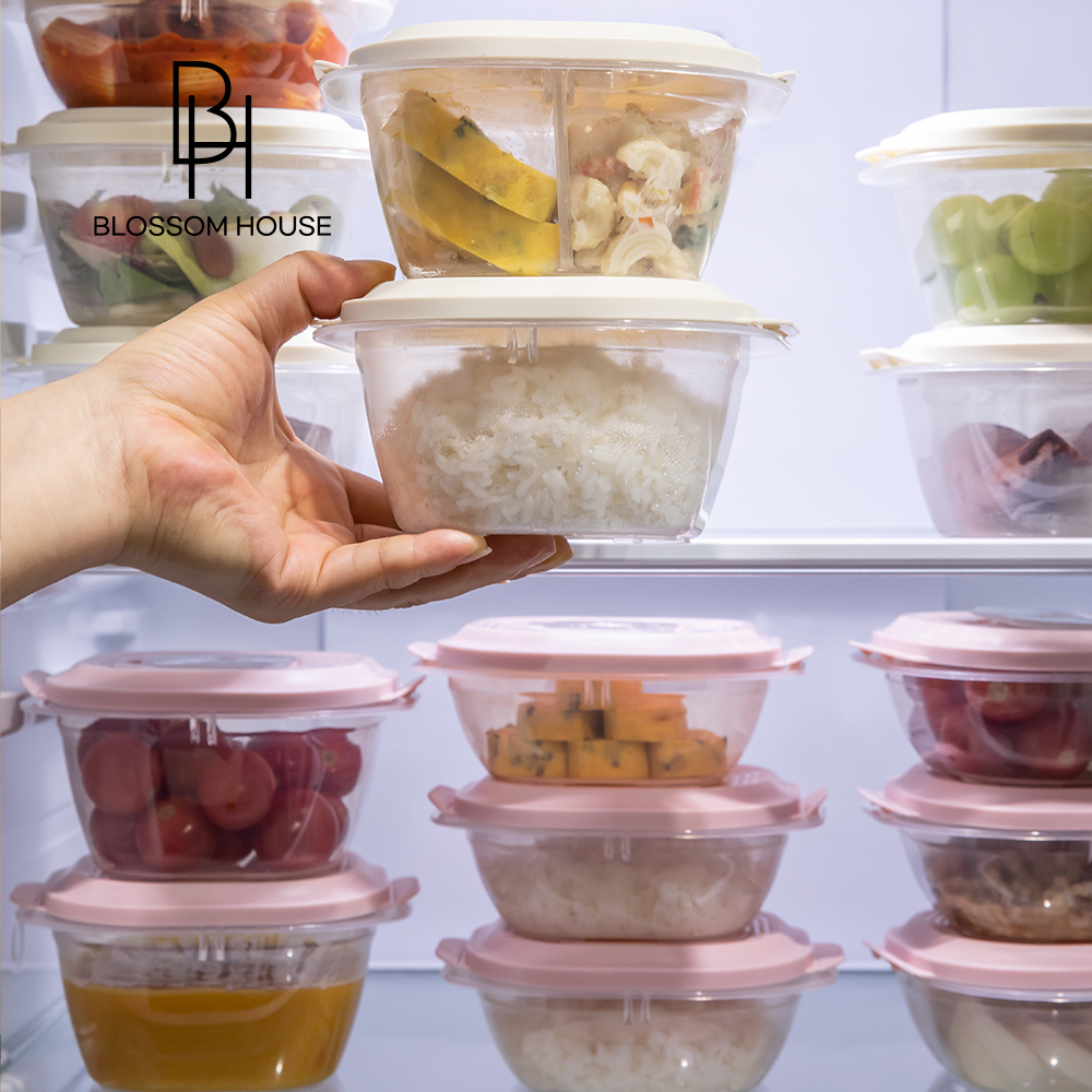 블라썸하우스 국내산 스팀홀 냉동밥 반찬통 칸막이 보관용기 4종, 650ml, 1세트 이미지 7