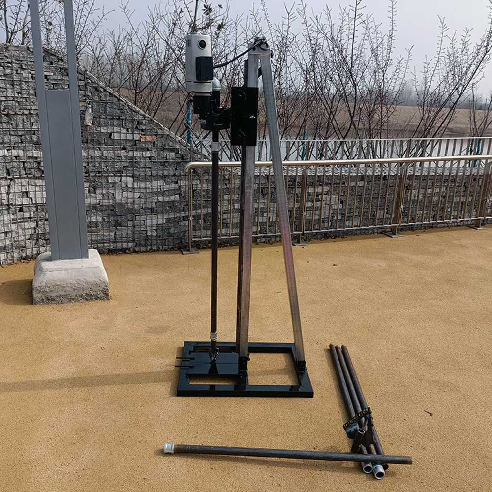 전동 시추기 우물 파는 기계 지하수 관정 드릴 보링기 2200W 스탠드 5m + 비트 - 상세 이미지 2